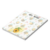 ハチの巣作りと可愛パーソナライズされたい ノートパッド (回転)