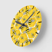 ハチの巣窟(はちみつ)かわいい ラウンド壁時計 (傾斜)