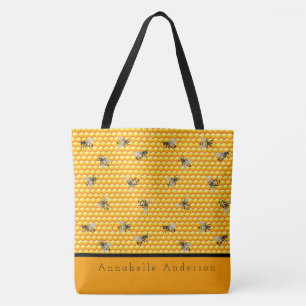 ハチの巣箱をパーソナライズ トートバッグ