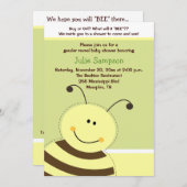 ハチの性別発表ベビーシャワー招待状 5x7 招待状 (正面/裏面)