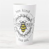 ハチの態度 カフェラテマグ (正面)