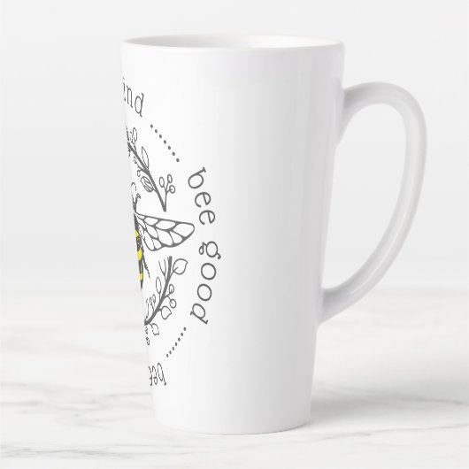 ハチの態度 カフェラテマグ (右)