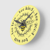 ハチの態度 ラウンド壁時計 (傾斜)