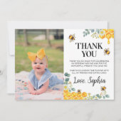 ハチの日写真ありがとうカード フンボ蜂 サンキューカード (正面)