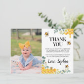 ハチの日写真ありがとうカード フンボ蜂 サンキューカード (スタンド正面)