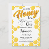 ハチの最初の蜂の日誕生日招待状 招待状 (正面)