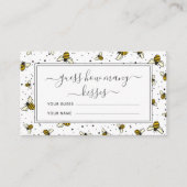 ハチの模様でキスの数を当てよう ブライダルゲーム エンクロージャーカード (正面)