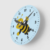 ハチの漫画のラウンドクロック ラウンド壁時計 (傾斜)