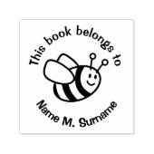 ハチの漫画ブックプレートスタンプ セルフインキングスタンプ (デザイン)