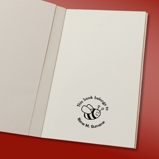 ハチの漫画ブックプレートスタンプ セルフインキングスタンプ