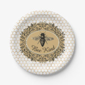 ハチの種類のハニカム ペーパープレート (正面)