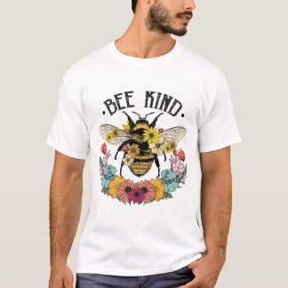 ハチの種類の野生の花 Tシャツ