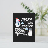 ハチの花束と黄色の花のプリントパーティー ポストカード (スタンド正面)