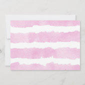 ハチの誕生日の黄色いピンクのフローラのヒマワリ写真 招待状 (裏面)