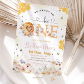 ハチの誕生日はとってもスウィート　１歳のハチはホーネイ 招待状