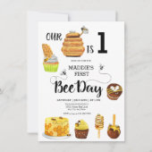 ハチの誕生日パーティー招待状 招待状 (正面)