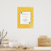 ハチの誕生日パーティー歓迎ポスター ポスター (キッチン)