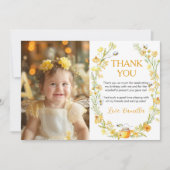 ハチの誕生日写真感謝カード クマバチ サンキューカード (正面)