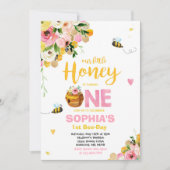 ハチの誕生日招待状 ハニーハチの誕生日パーティー 招待状 (正面)