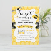 ハチの赤ちゃんおめでとう！ スイート アズ キャン ビー ベイビー シャワー 招待状 (スタンド正面)