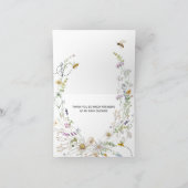 ハチの赤ちゃんお花ベビーシャワー折り紙 サンキューカード (内部)