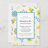 ハチの赤ちゃんのシャワー招待状 ママになる フローラル 招待状 (正面)