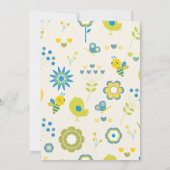 ハチの赤ちゃんのシャワー招待状 ママになる フローラル 招待状 (裏面)