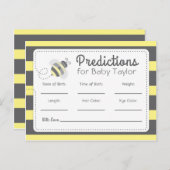 ハチの赤ちゃん歓迎会予測 黄色と黒 インビテーションポストカード (正面/裏面)