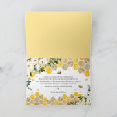 ハチの赤ちゃん歓迎会 ママになるために 性別問わず サンキューカード (内部)