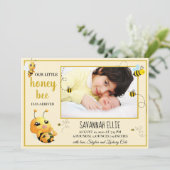 ハチの赤ちゃん誕生発表 招待状 (スタンド正面)