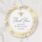 ハチの野の花 ブライダルシャワーのギフトタグ フェイバータグ (正面)