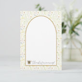 ハチの1歳誕生日お礼カード サンキューカード (スタンド正面)