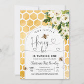 ハチの1歳誕生日パーティー 招待状 (正面)