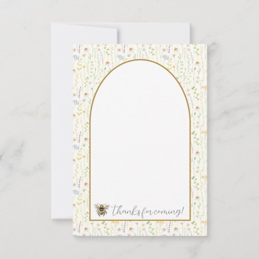 ハチの1歳誕生日感謝カード サンキューカード (正面)