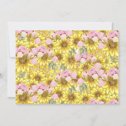 ハチの1歳誕生日 招待状 (裏面)