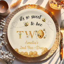 ハチの2歳の誕生日おめでとう ペーパープレート