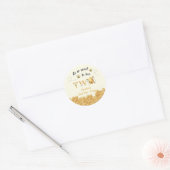 ハチの2歳の誕生日おめでとう ラウンドシール (封筒)