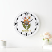 ハチは夏が大好きで、僕も大好きだ ラージ壁時計 (ホーム)