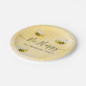 ハチは夏の幸せなおもしろいユーモア名 ペーパープレート (アングル)