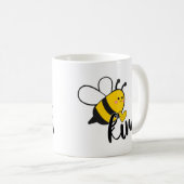 ハチみたいなかわいいハチのハート感動的 コーヒーマグカップ (正面右)