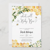 ハチをテーマにしたベビーシャワー招待状 招待状 (正面)