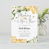 ハチをテーマにしたベビーシャワー招待状 招待状 (スタンド正面)