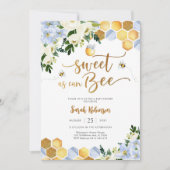 ハチをテーマにしたベビーシャワー招待状 招待状 (正面)
