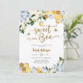 ハチをテーマにしたベビーシャワー招待状 招待状 (スタンド正面)