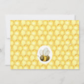 ハチをテーマにした写真入り Bee-Day 誕生日1周年招待状 招待状 (裏面)