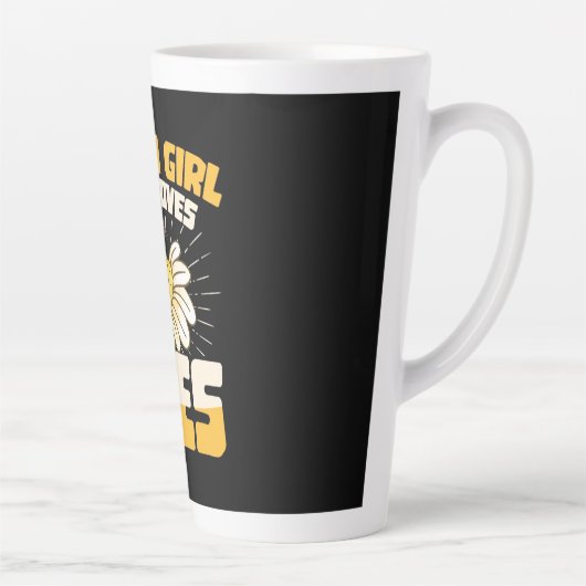 ハチを愛する女の子 カフェラテマグ (右)