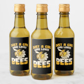 ハチを愛する女の子 ワインラベル (ボトル)