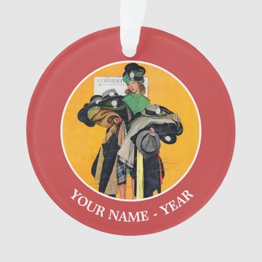 ハチェック・ガール オーナメント (正面)