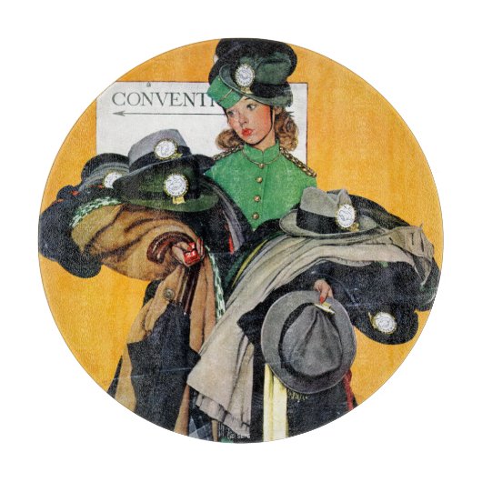 ハチェック・ガール カッティングボード (正面)