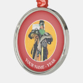 ハチェック・ガール メタルオーナメント (左)